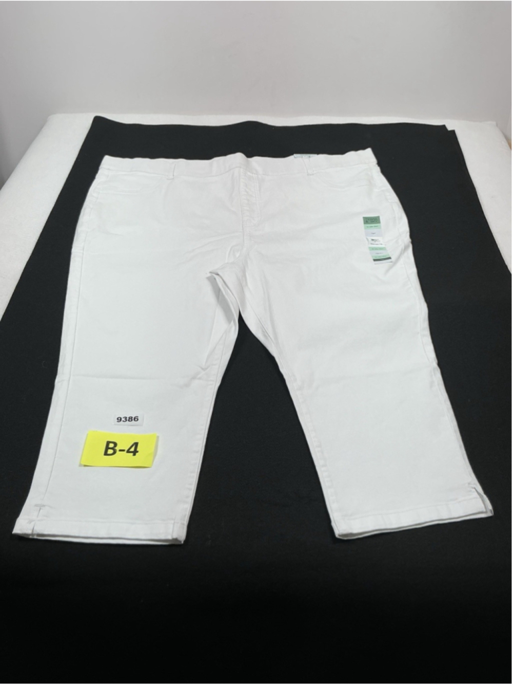 Womans NWT Terra & Sky Pullon Capri Pants White 4X (28w-30W)